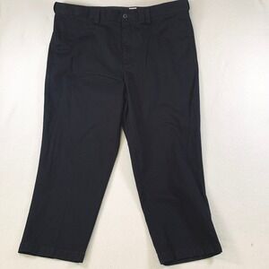 Oak Hill Premium Pants Men's 46x28 Black Stretch Cotton Blend Chino Trousers